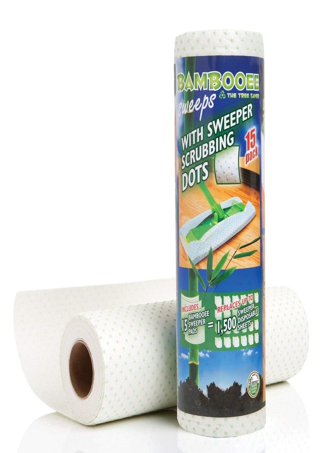 Bambooee Reusable Bamboo Sweeper Sheets with Sweeper Scrubbing Dots - Image 1